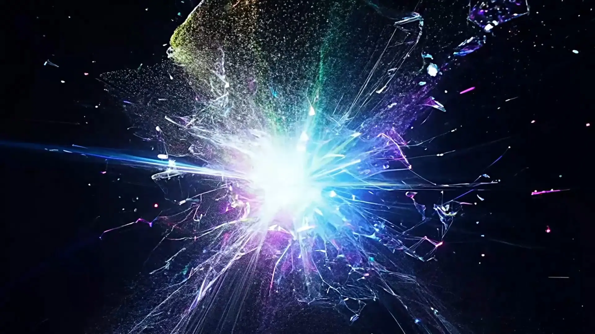 Energetic Particle Shatter Effect for Video Backgrounds